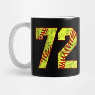 Fastpitch Softball Number 72 #72 Softball Shirt Jersey Uniform Favorite Player Biggest Fan Mug